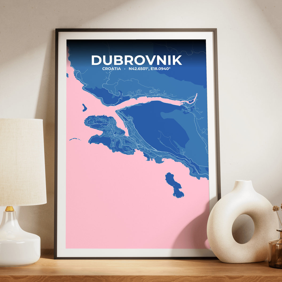 Dubrovnik Candy Map Poster
