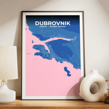 Dubrovnik Candy Map Poster
