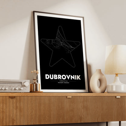 Dubrovnik Star Map Poster