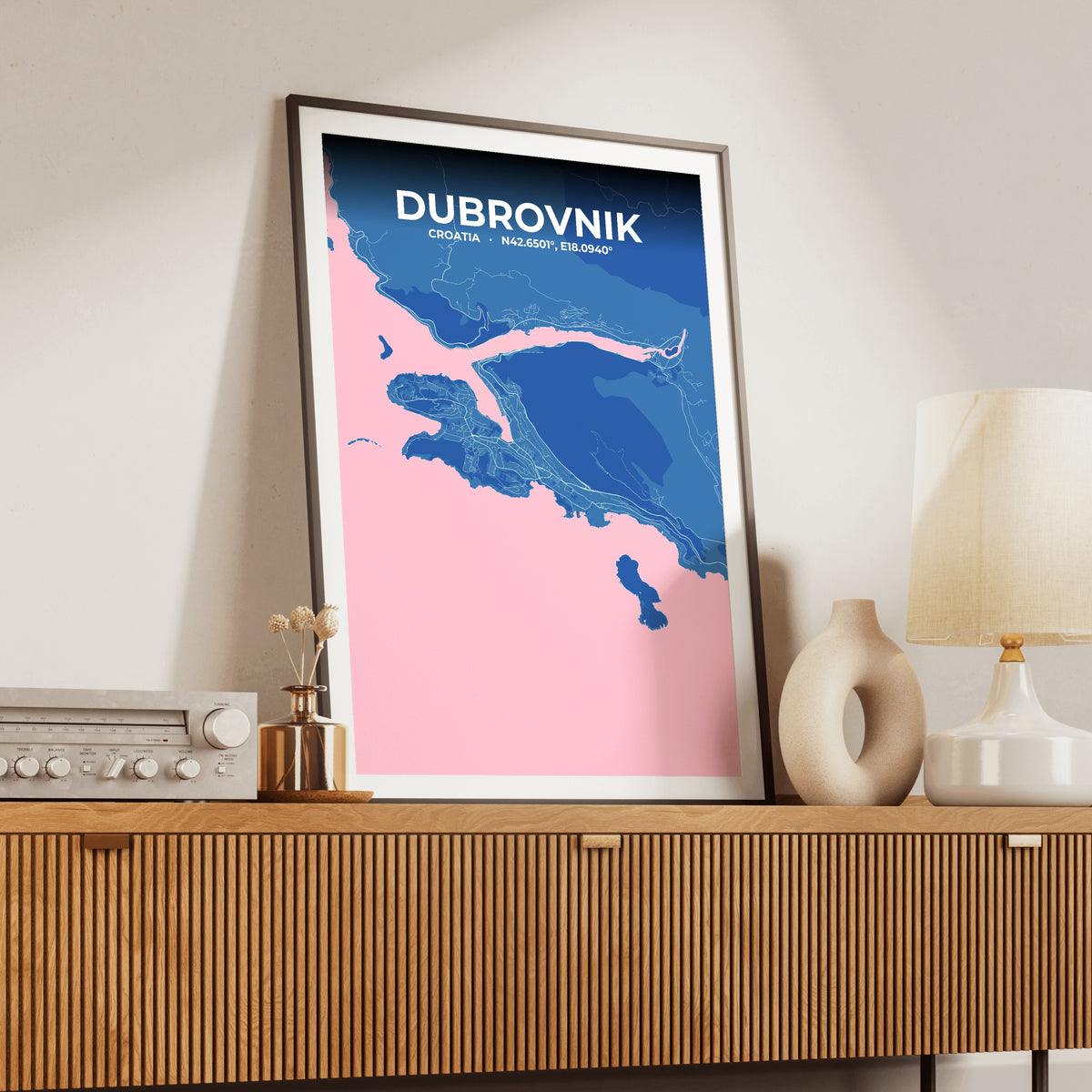 Dubrovnik Candy Map Poster