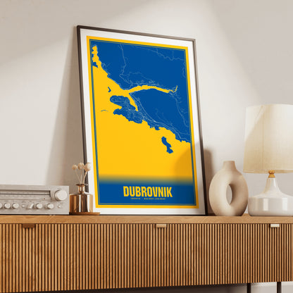Dubrovnik Blockbuster Map Poster