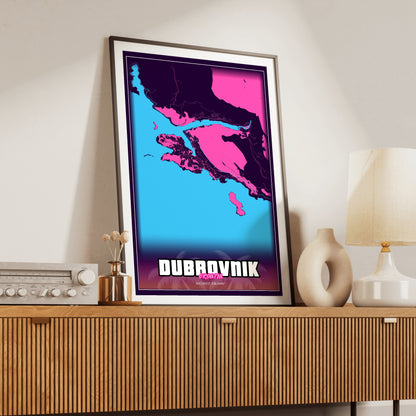 Dubrovnik GTA Map Poster