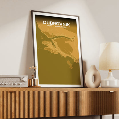 Dubrovnik Forge Map Poster