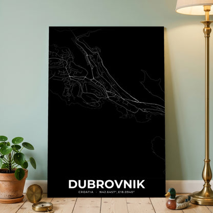 Dubrovnik Elegant Map Poster