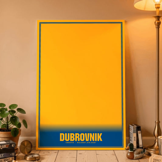 Dubrovnik Blockbuster Map Poster