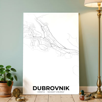 Dubrovnik Elegant Map Poster