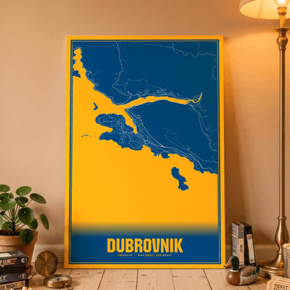 Dubrovnik Blockbuster Map Poster