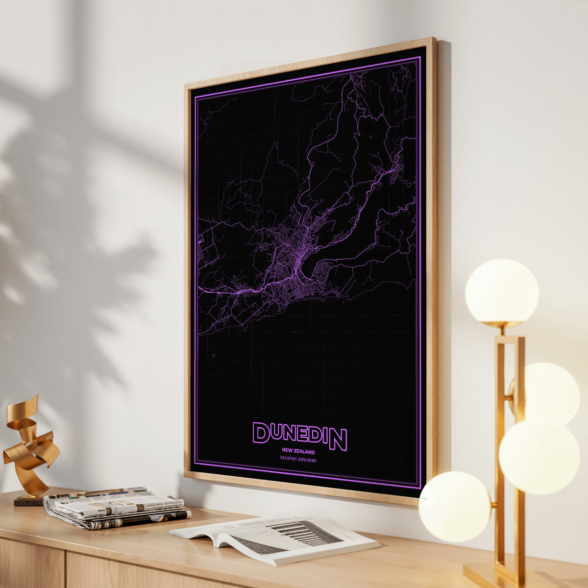 Dunedin Phosphor Map Poster - EGA Violet