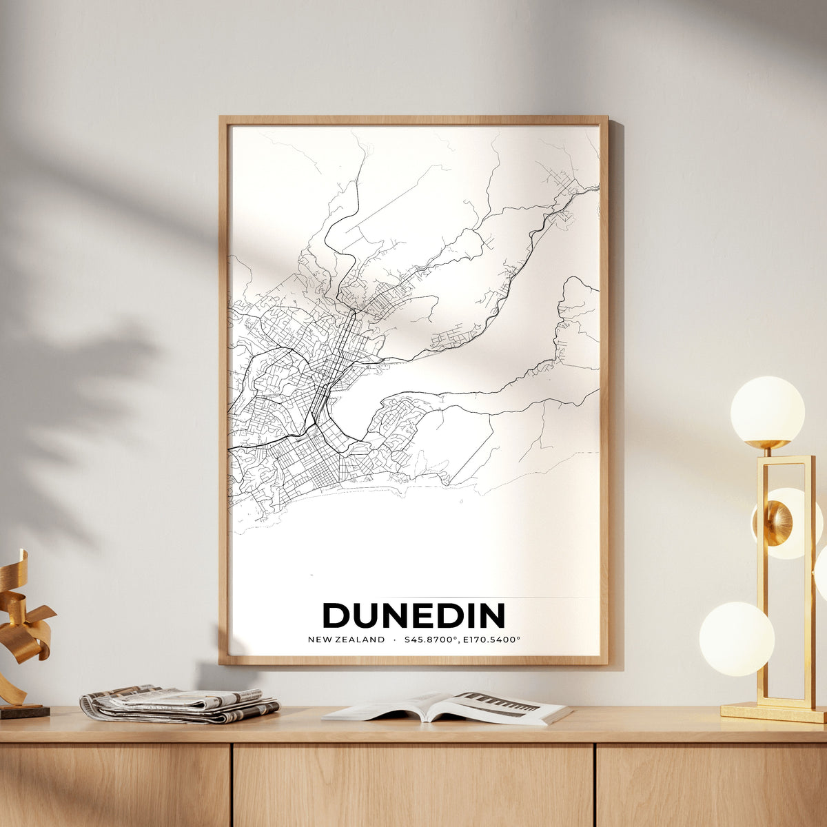 Dunedin Elegant Map Poster