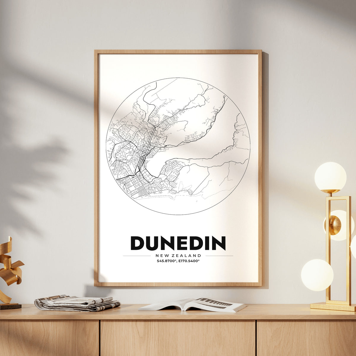 Dunedin Spot Map Poster