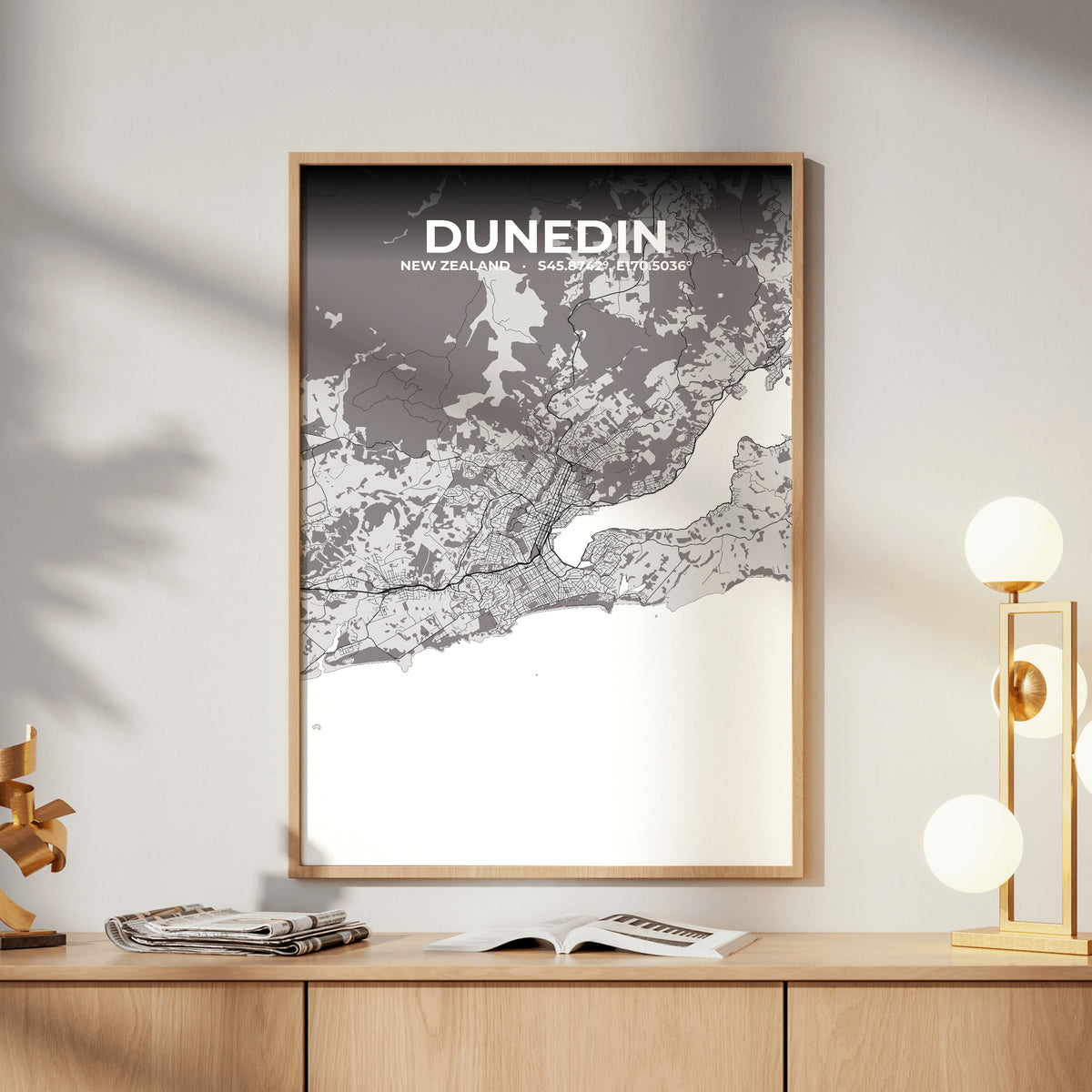 Dunedin Ash Map Poster