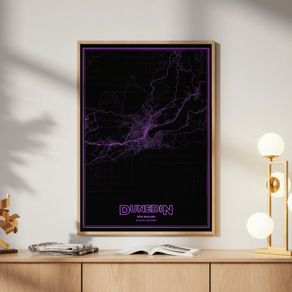 Dunedin Phosphor Map Poster - EGA Violet