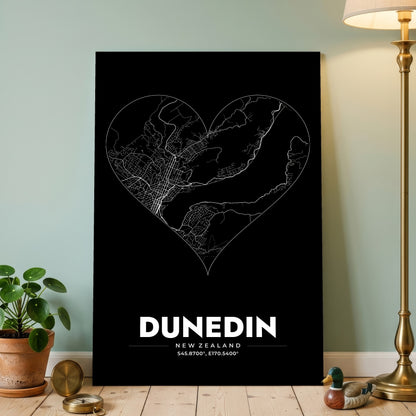 Dunedin Heart Map Poster