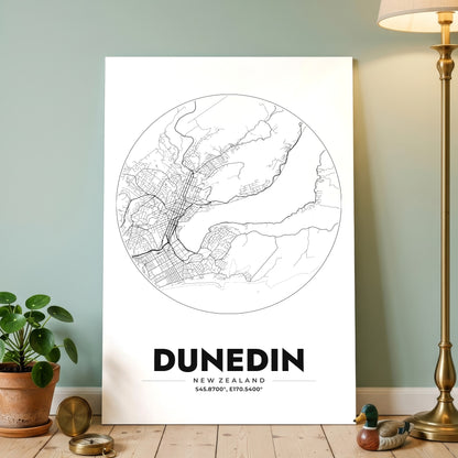 Dunedin Spot Map Poster