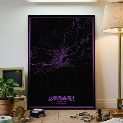 Dunedin Phosphor Map Poster - EGA Violet