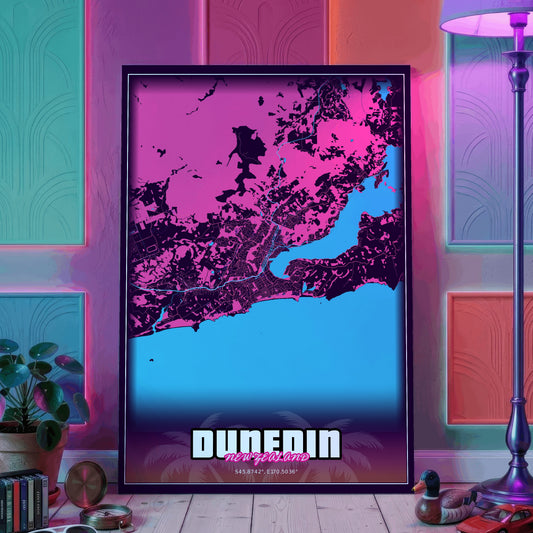Dunedin GTA Map Poster