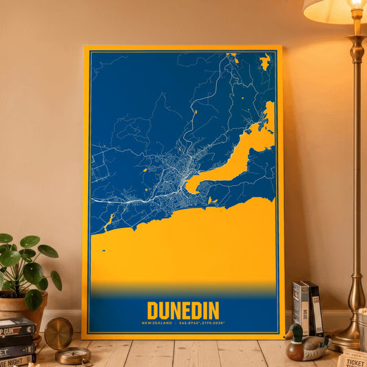 Dunedin Blockbuster Map Poster