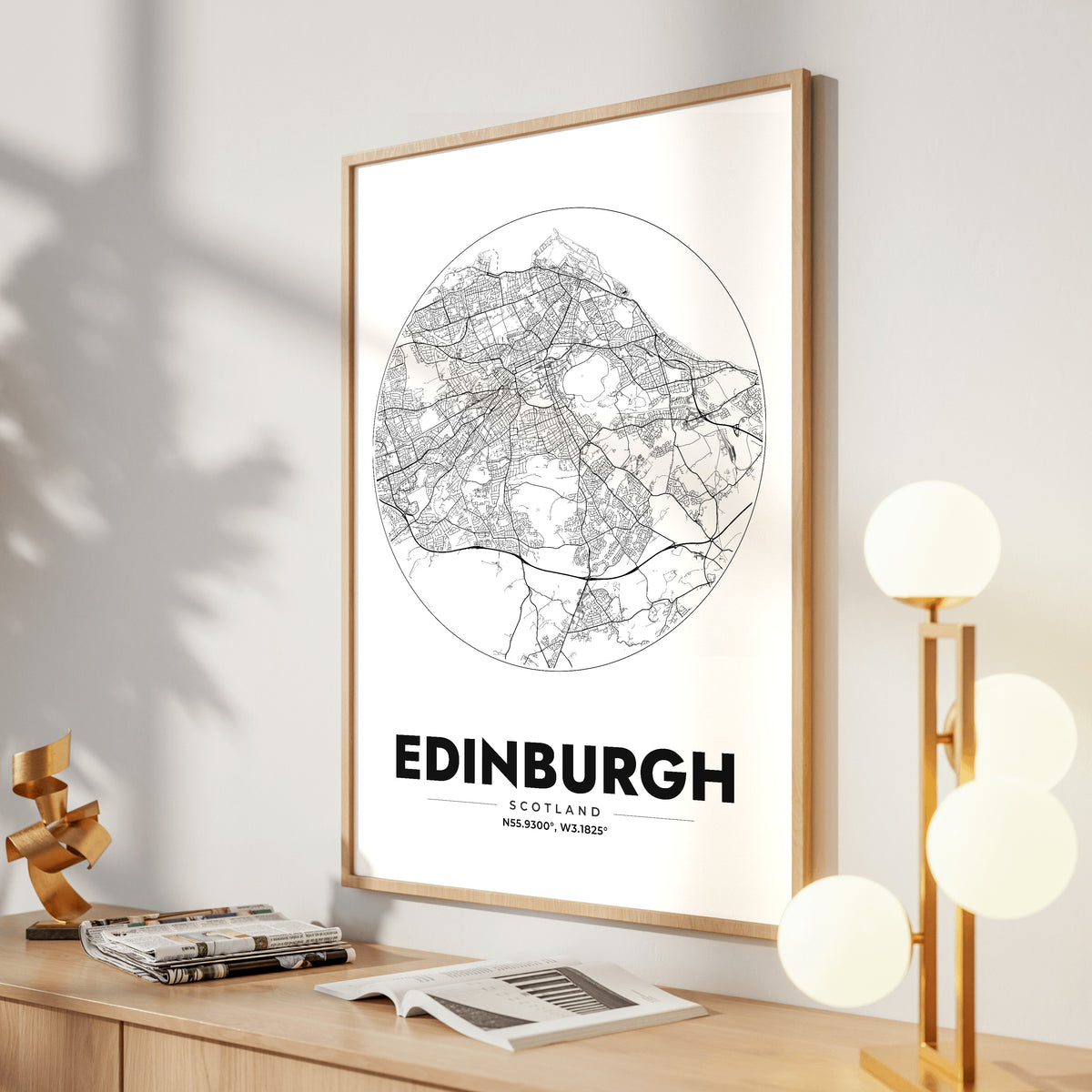Edinburgh Spot Map Poster