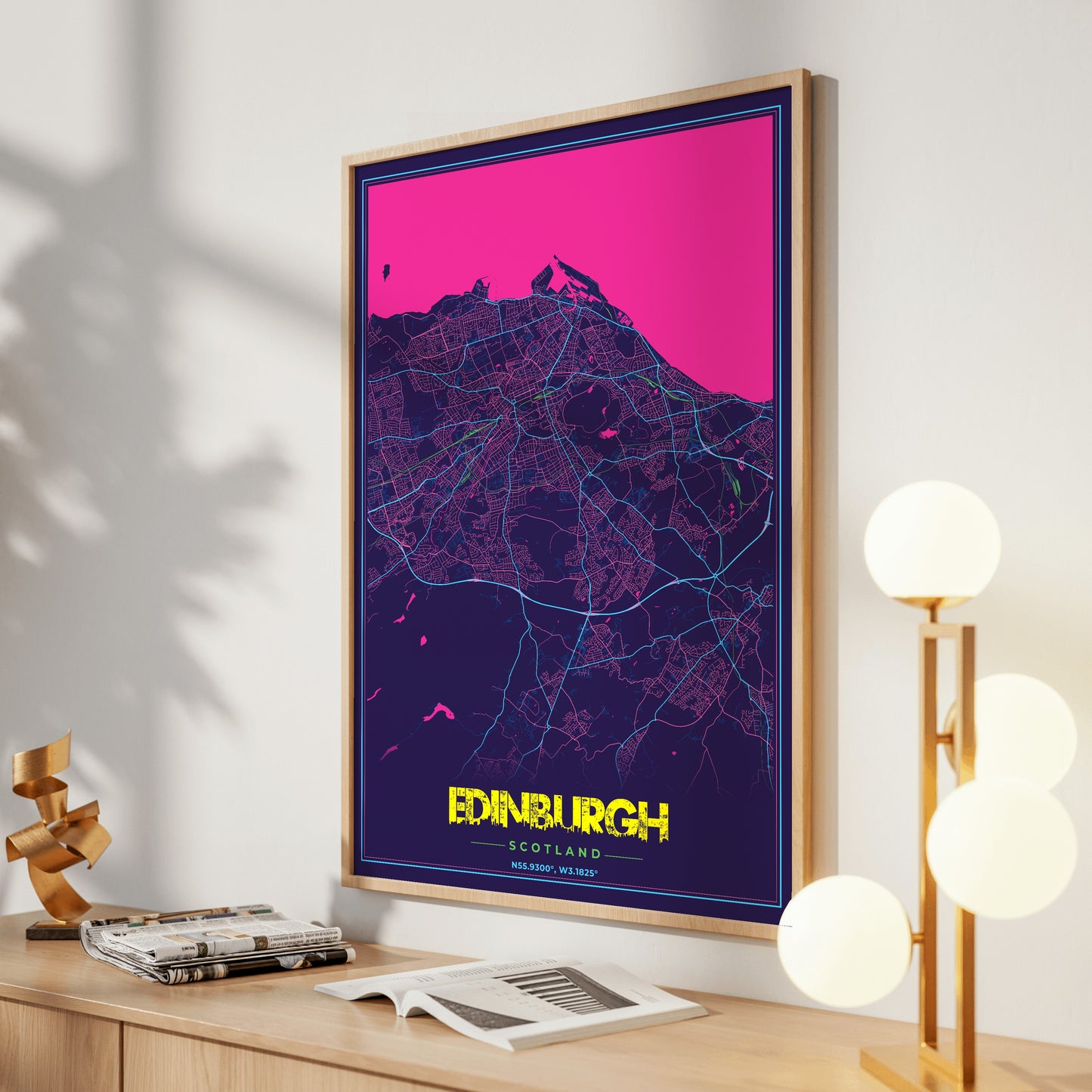 Edinburgh Cyberpunk Map Poster