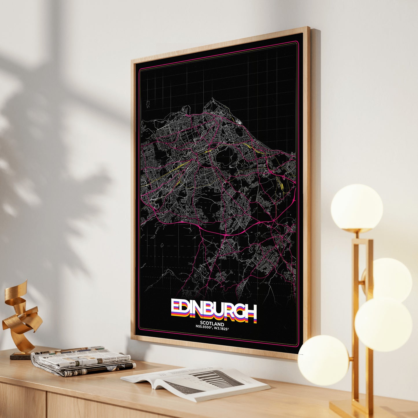 Edinburgh Retro Map Poster