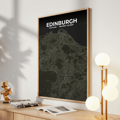 Edinburgh Sable Map Poster