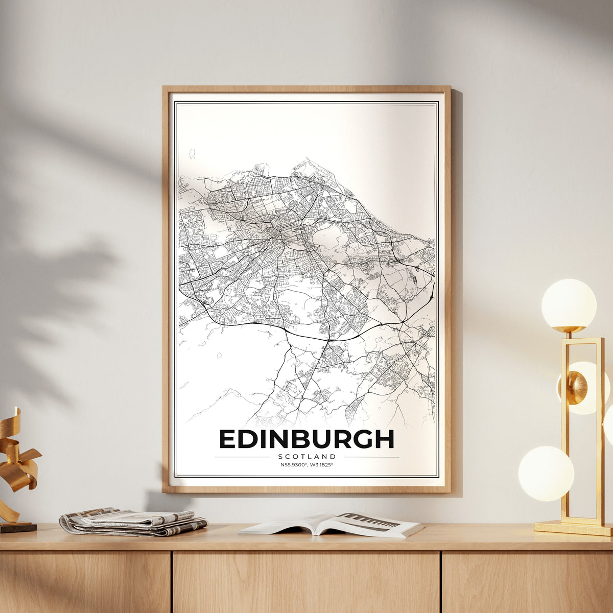 Edinburgh Modern Map Poster