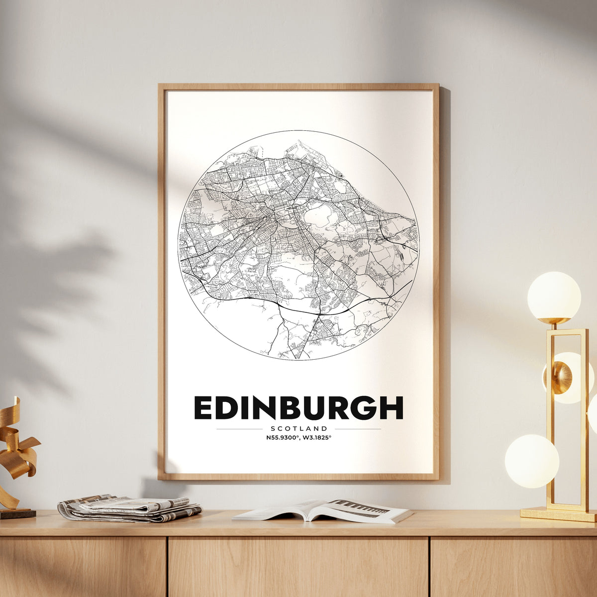 Edinburgh Spot Map Poster