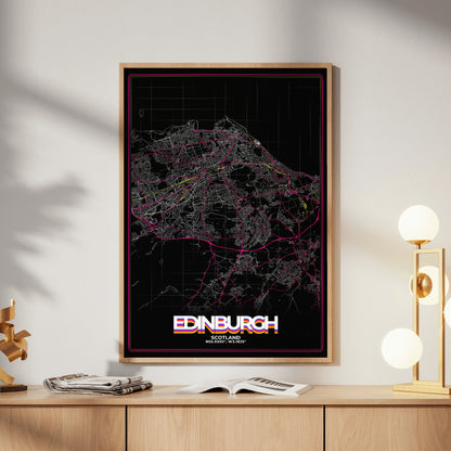 Edinburgh Retro Map Poster