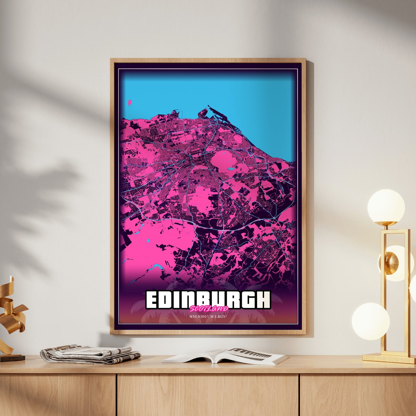 Edinburgh GTA Map Poster