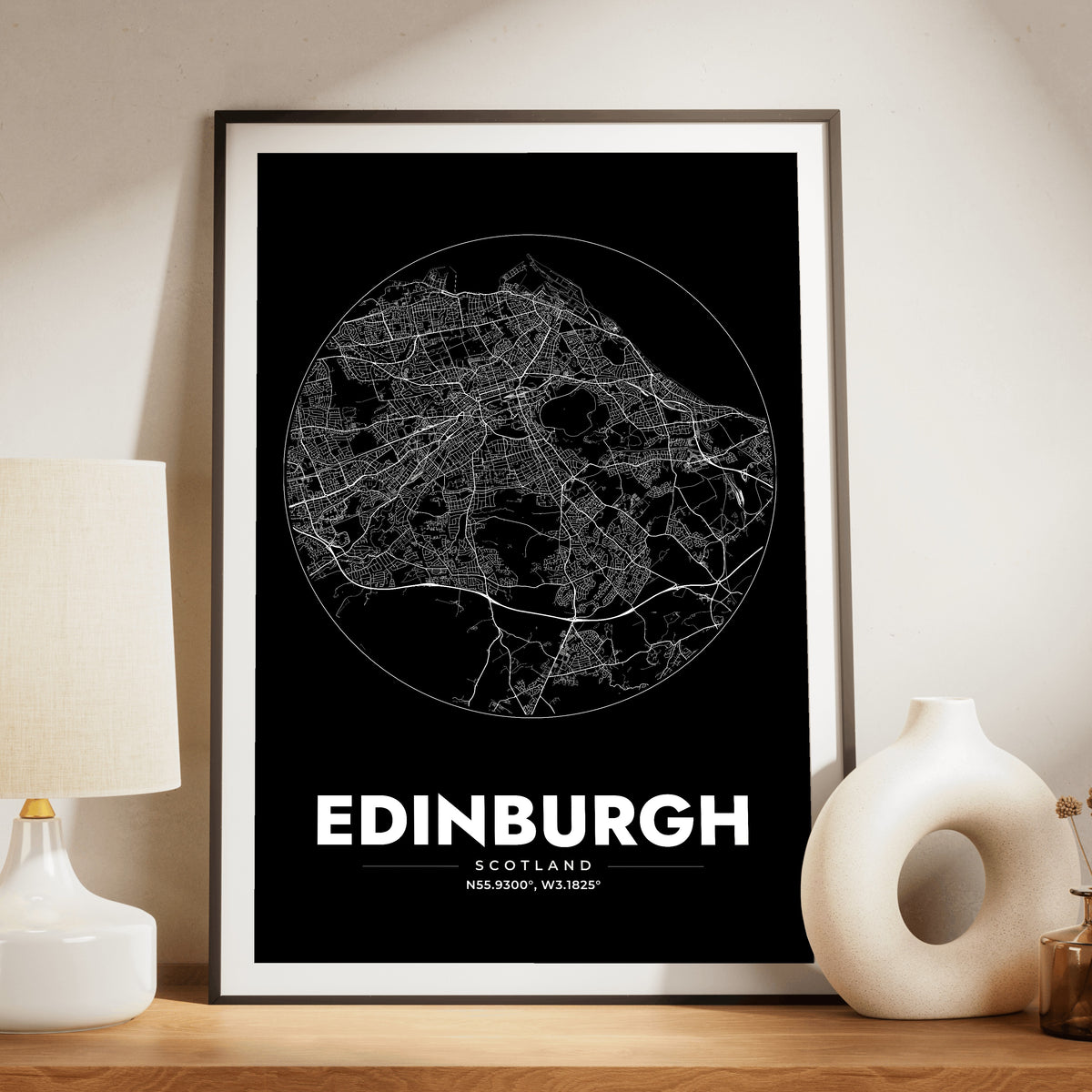 Edinburgh Spot Map Poster