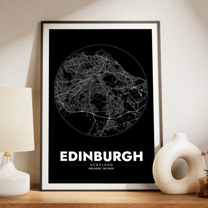 Edinburgh Spot Map Poster