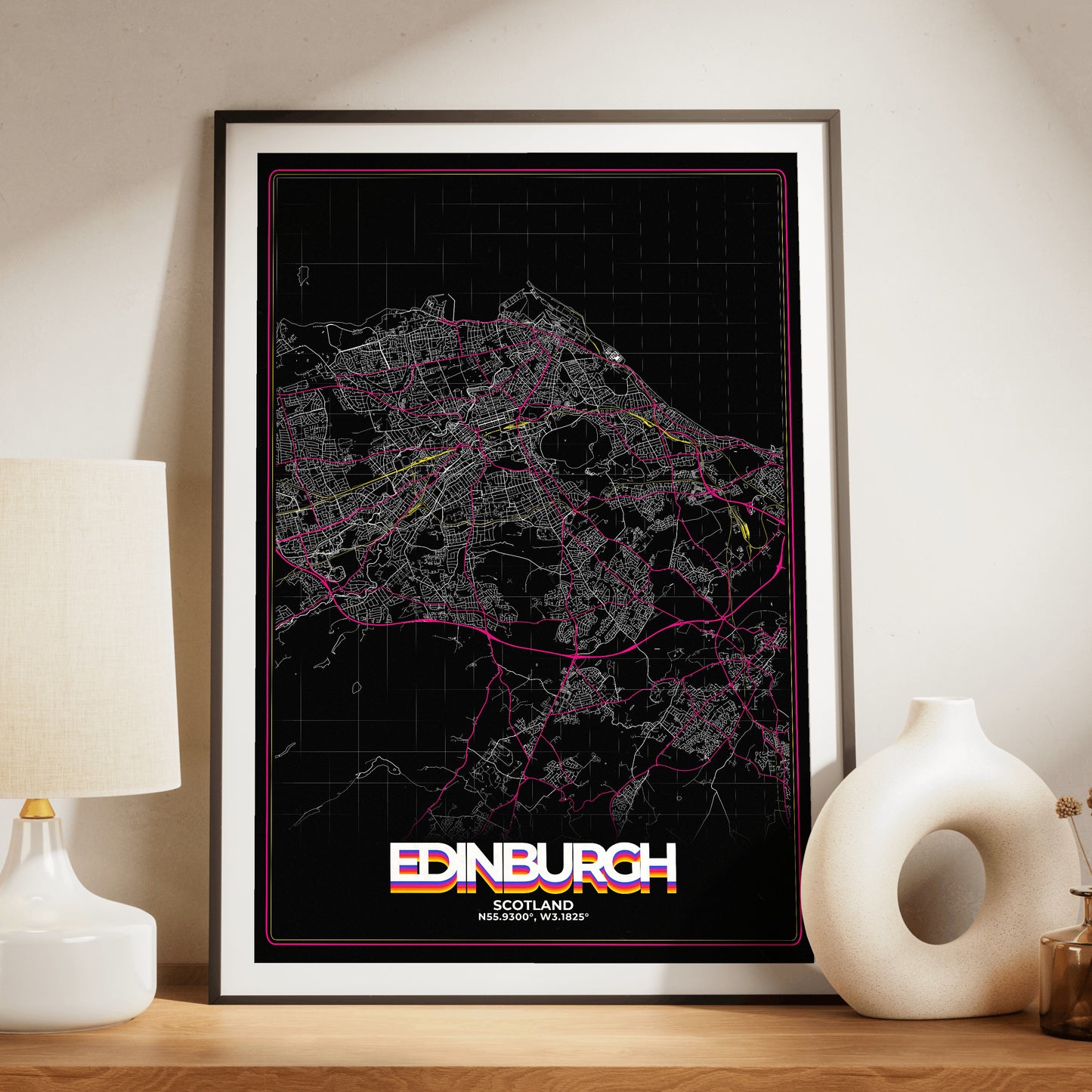 Edinburgh Retro Map Poster