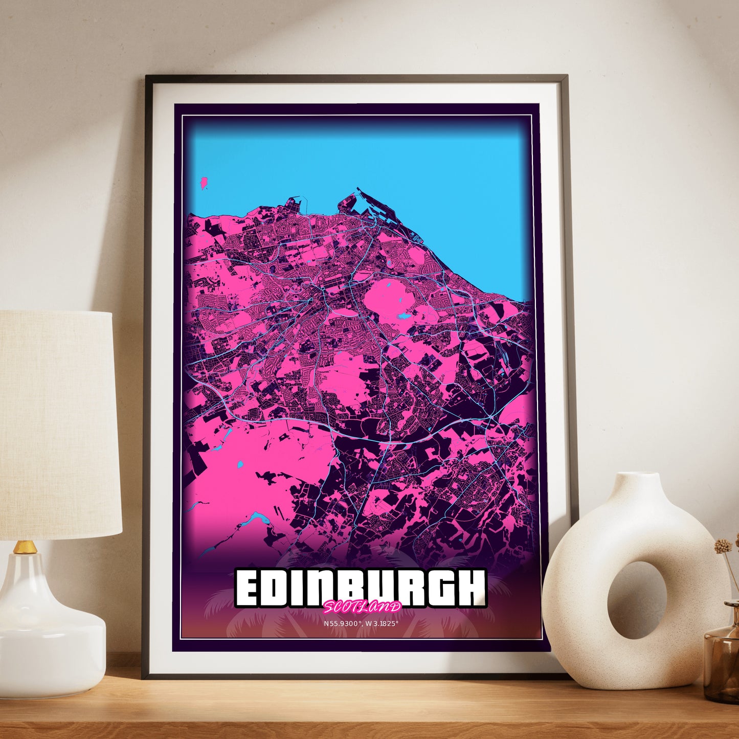 Edinburgh GTA Map Poster