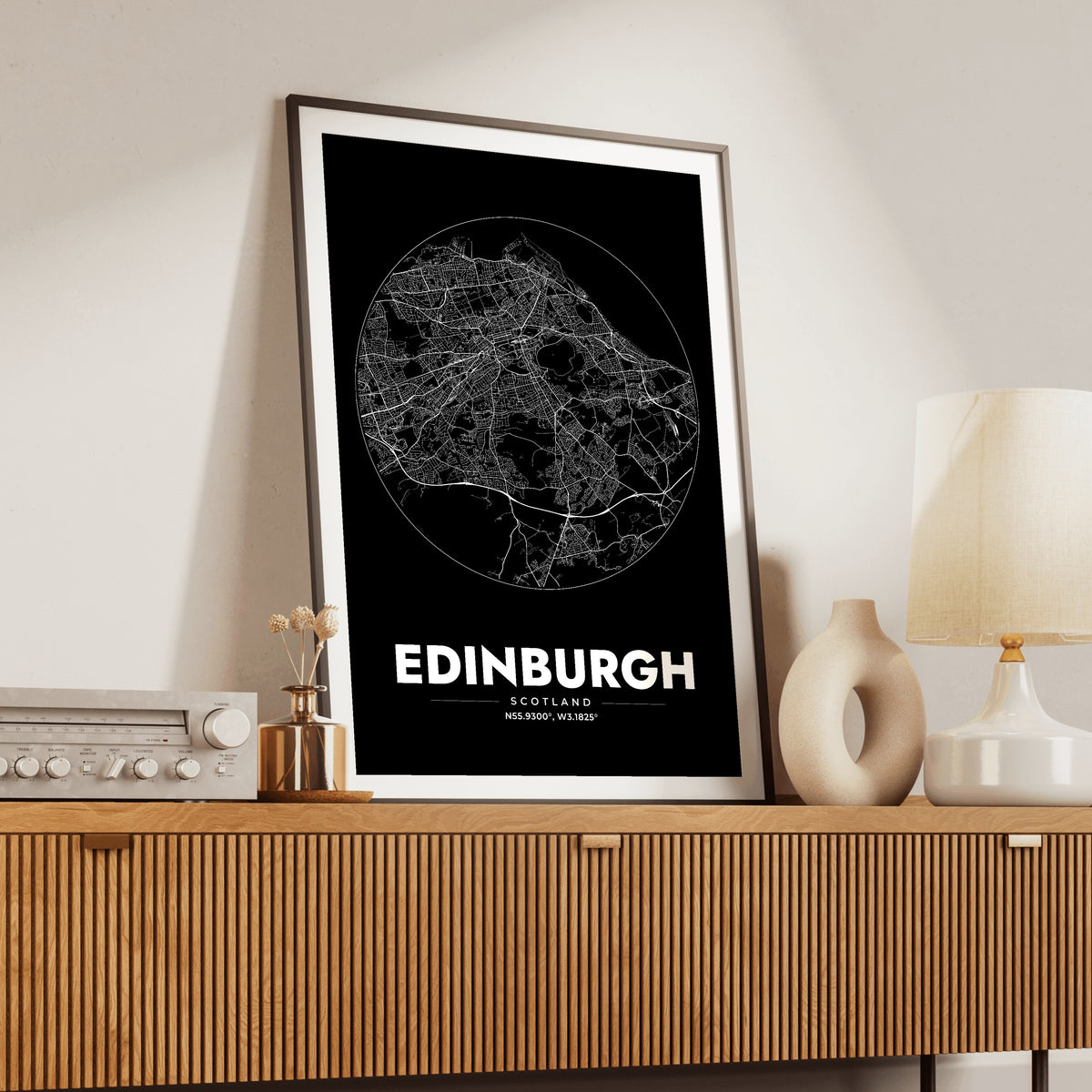 Edinburgh Spot Map Poster