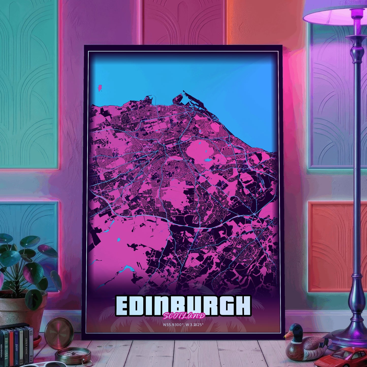 Edinburgh GTA Map Poster