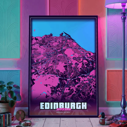 Edinburgh GTA Map Poster