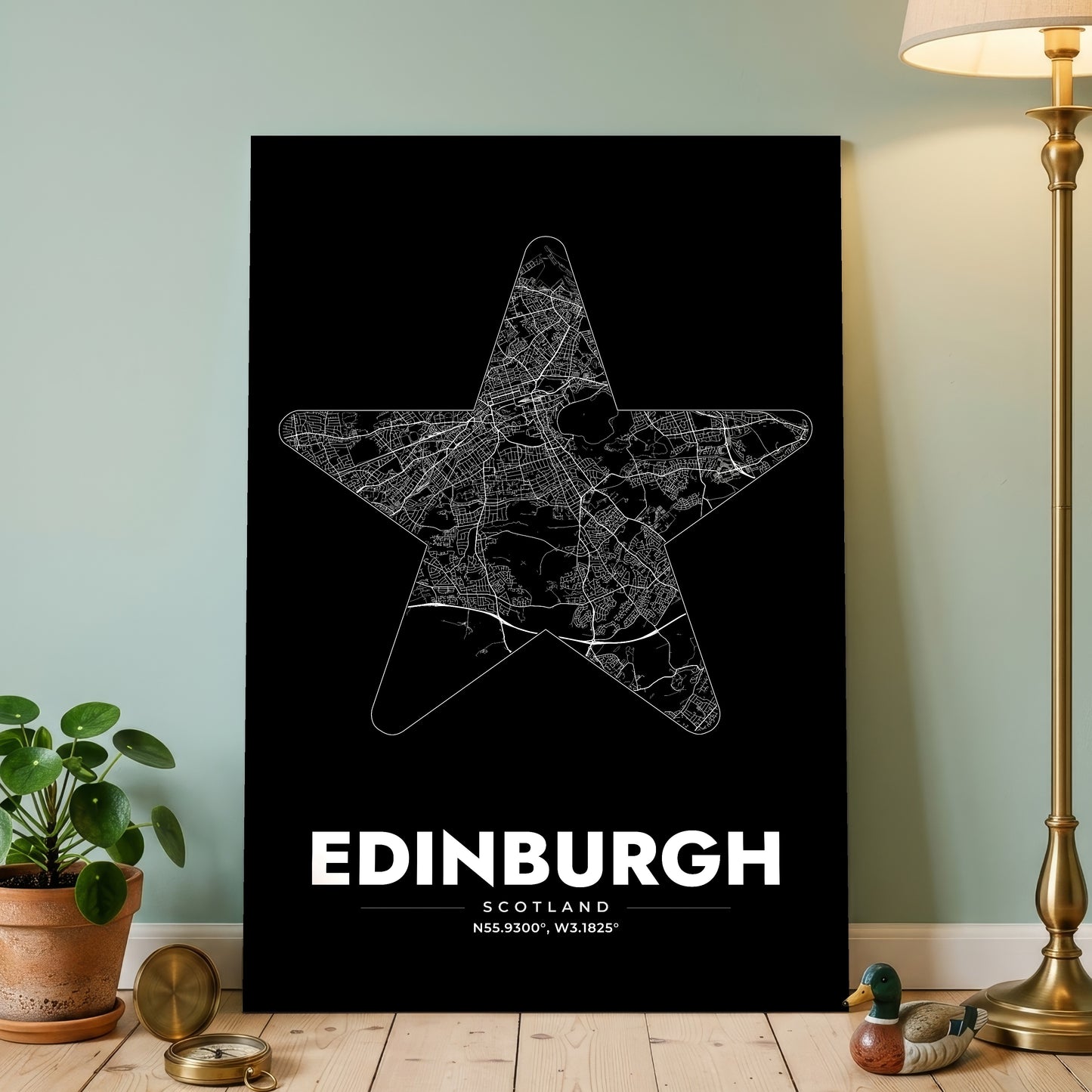 Edinburgh Star Map Poster