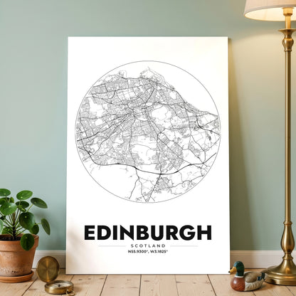 Edinburgh Spot Map Poster