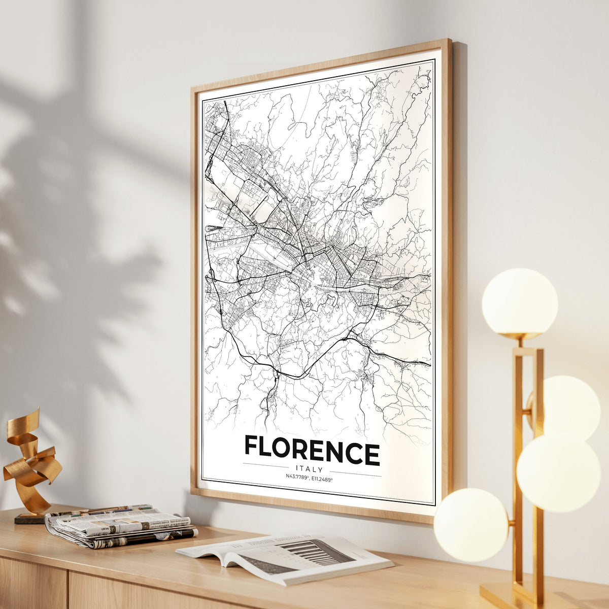 Florence Modern Map Poster