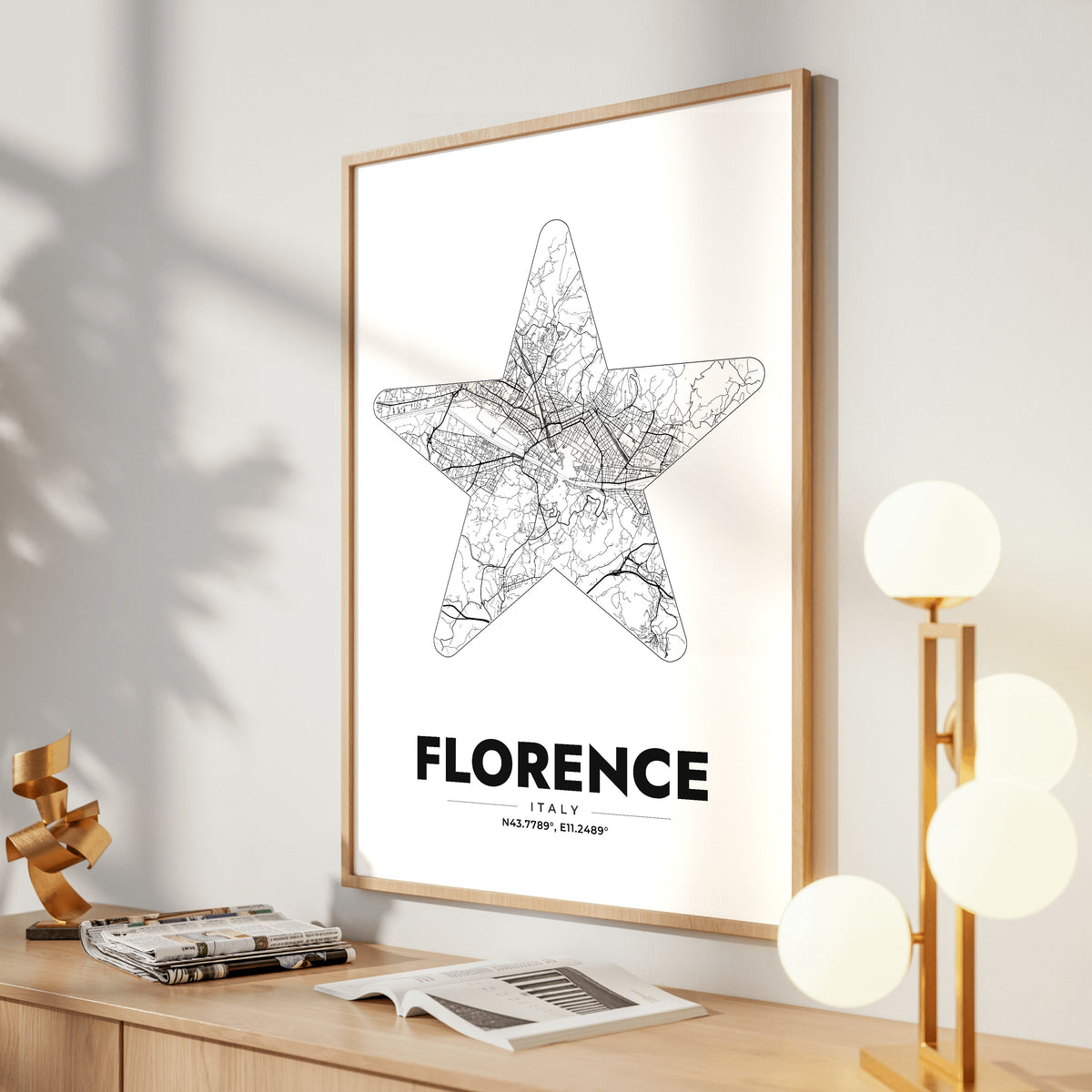 Florence Star Map Poster