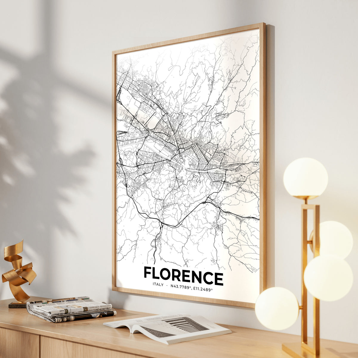 Florence Elegant Map Poster