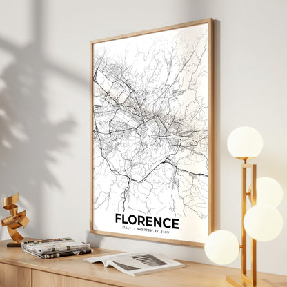 Florence Elegant Map Poster