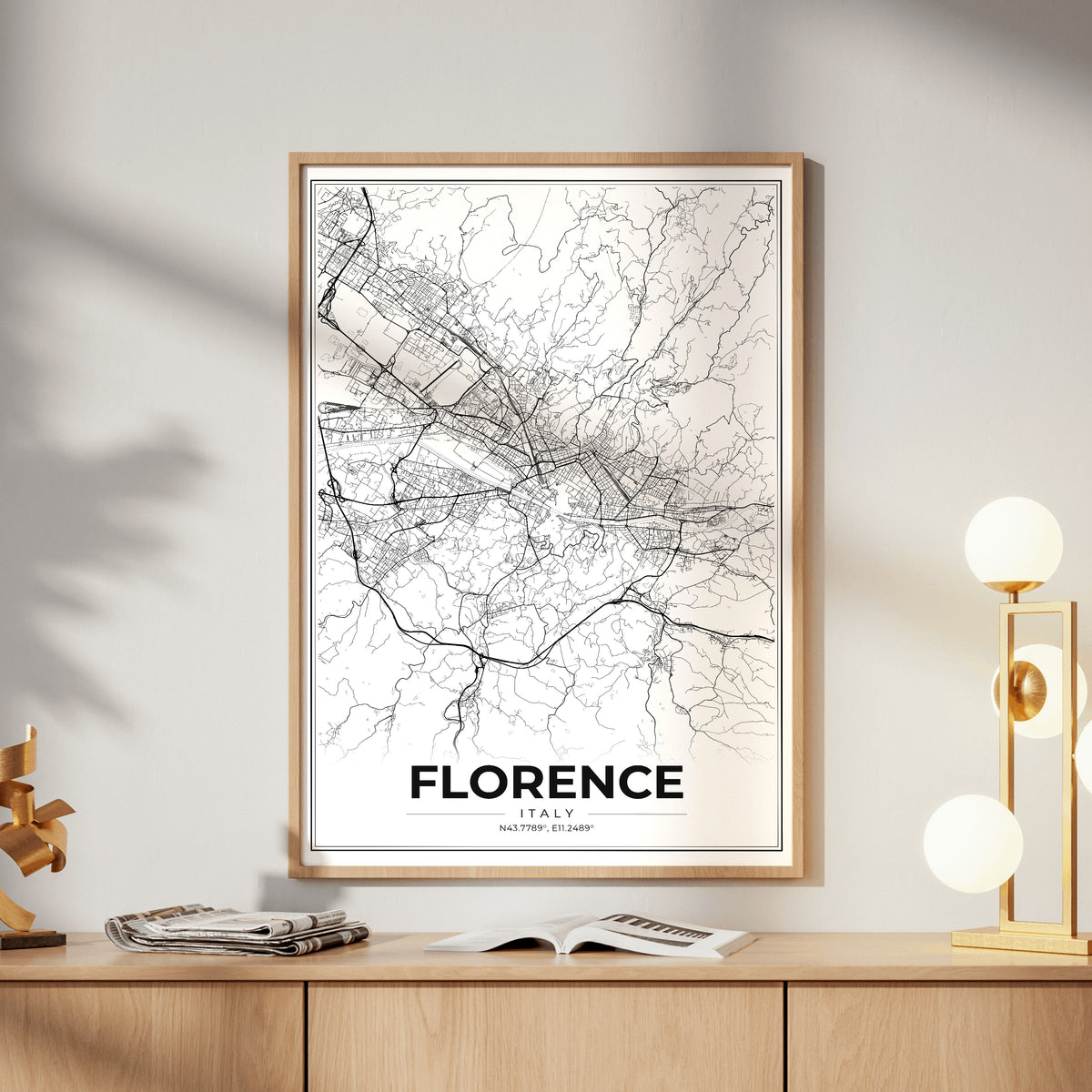 Florence Modern Map Poster