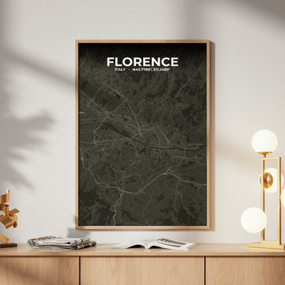 Florence Sable Map Poster