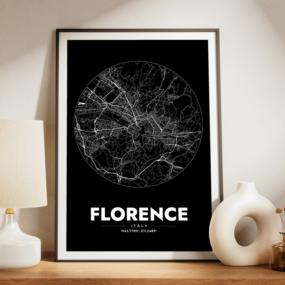 Florence Spot Map Poster