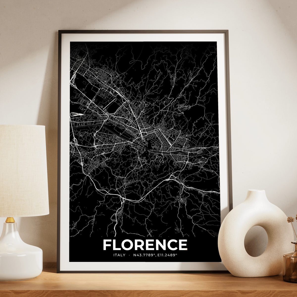 Florence Elegant Map Poster
