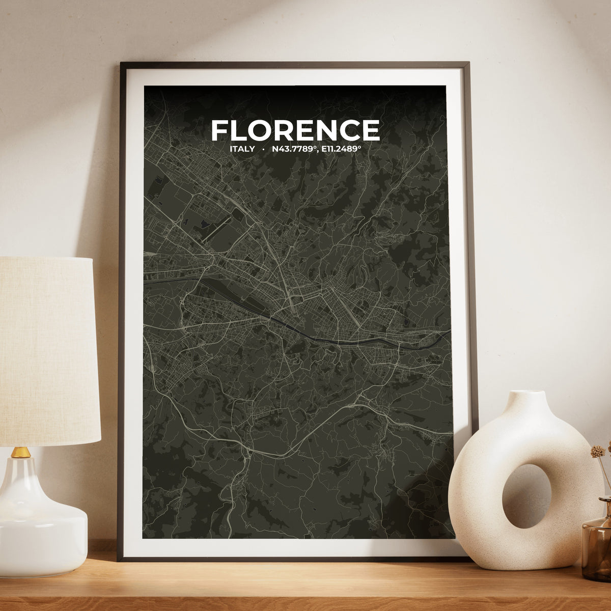 Florence Sable Map Poster