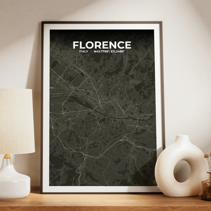 Florence Sable Map Poster