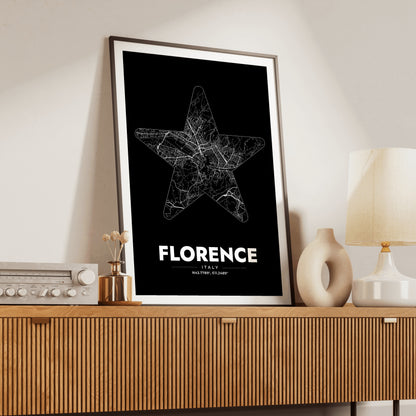 Florence Star Map Poster