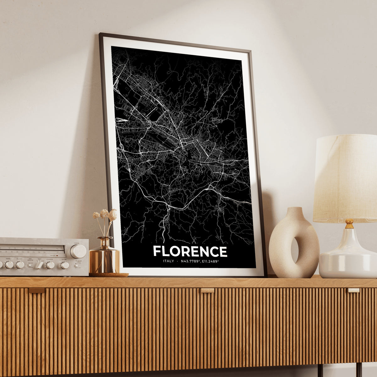 Florence Elegant Map Poster